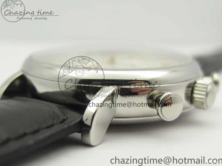 MIROTIME 0327 Snug Portofino IW391022 SS ZK 1:1 Best Edition White Dial Gold Markers On Black Leather Strap A 7130